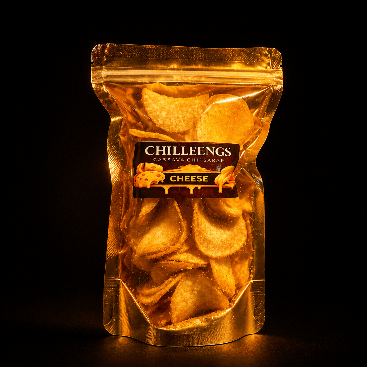 Cheese cassava chips by Chilleengs