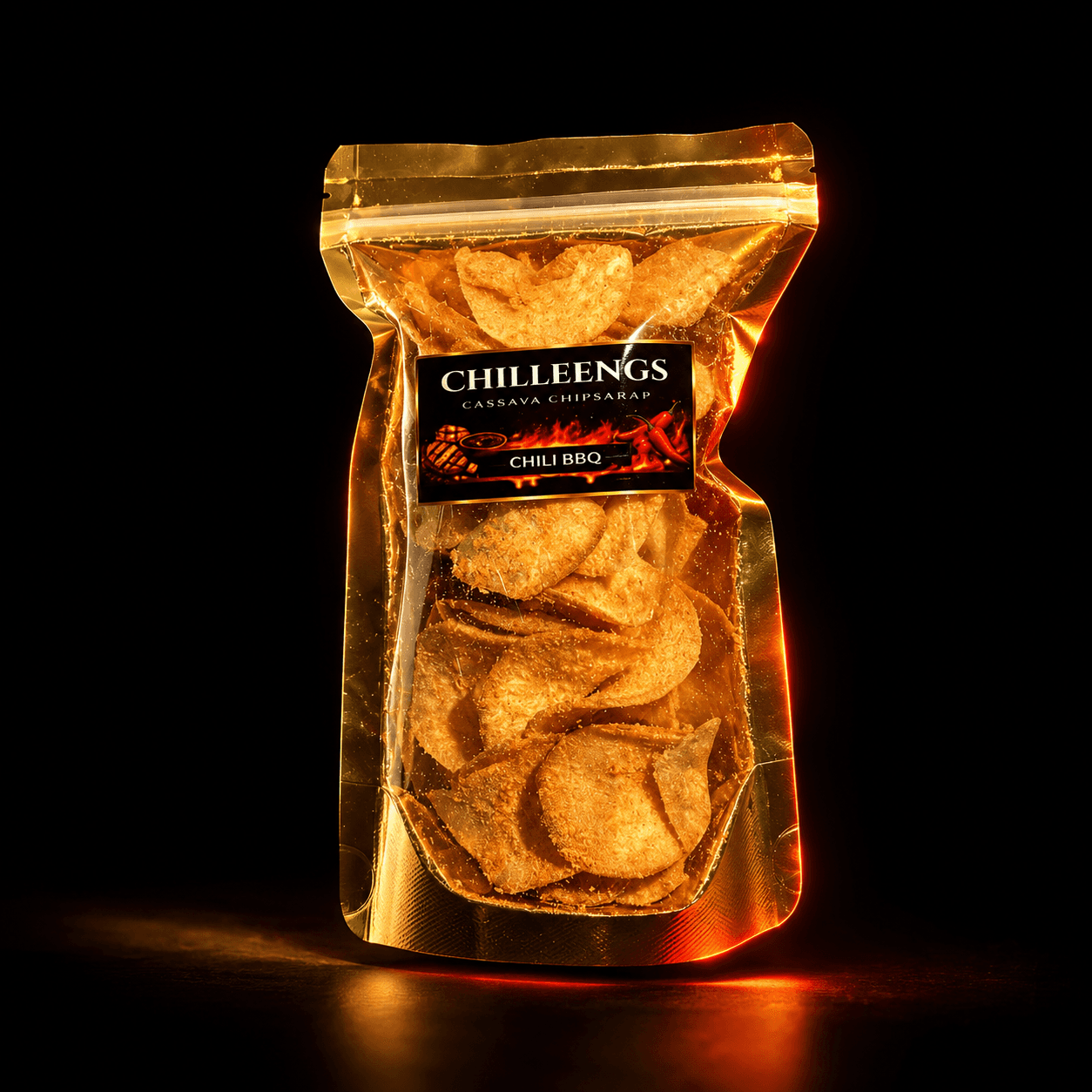 Chili BBQ cassava chips by Chilleengs